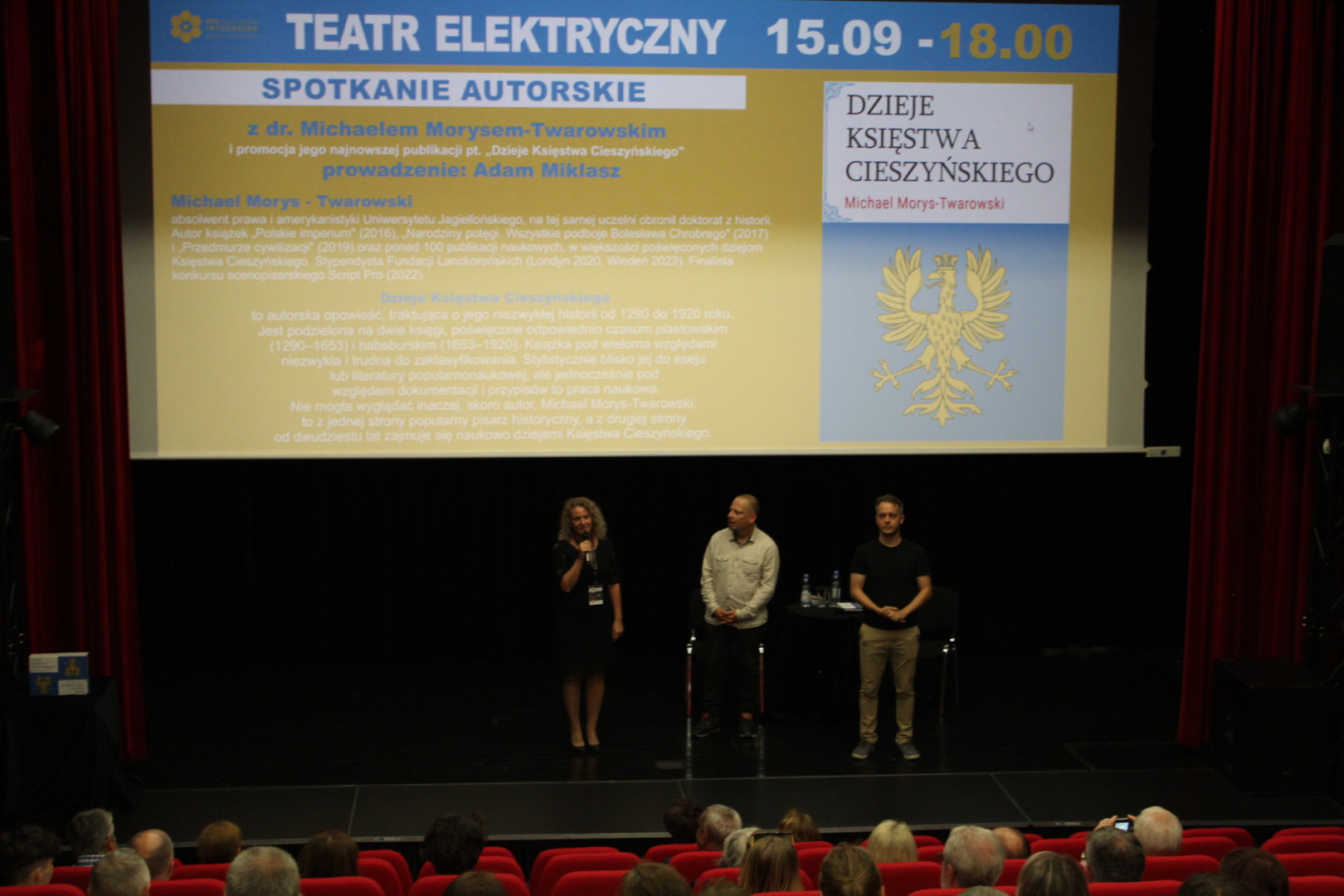 Spotkanie autorskie z dr. Michaelem Morysem-Twarowskim/ 2023.09.15, Teatr Elektryczy