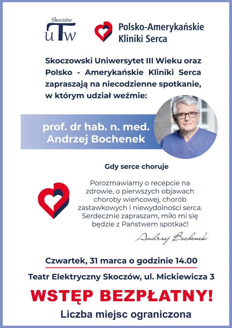 Spotkanie z prof. dr hab. n. med.  Andrzejem Bochenkiem
