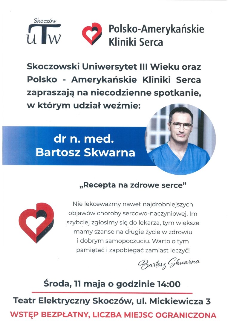 Spotkanie z dr n. med Bartoszem Skwarną