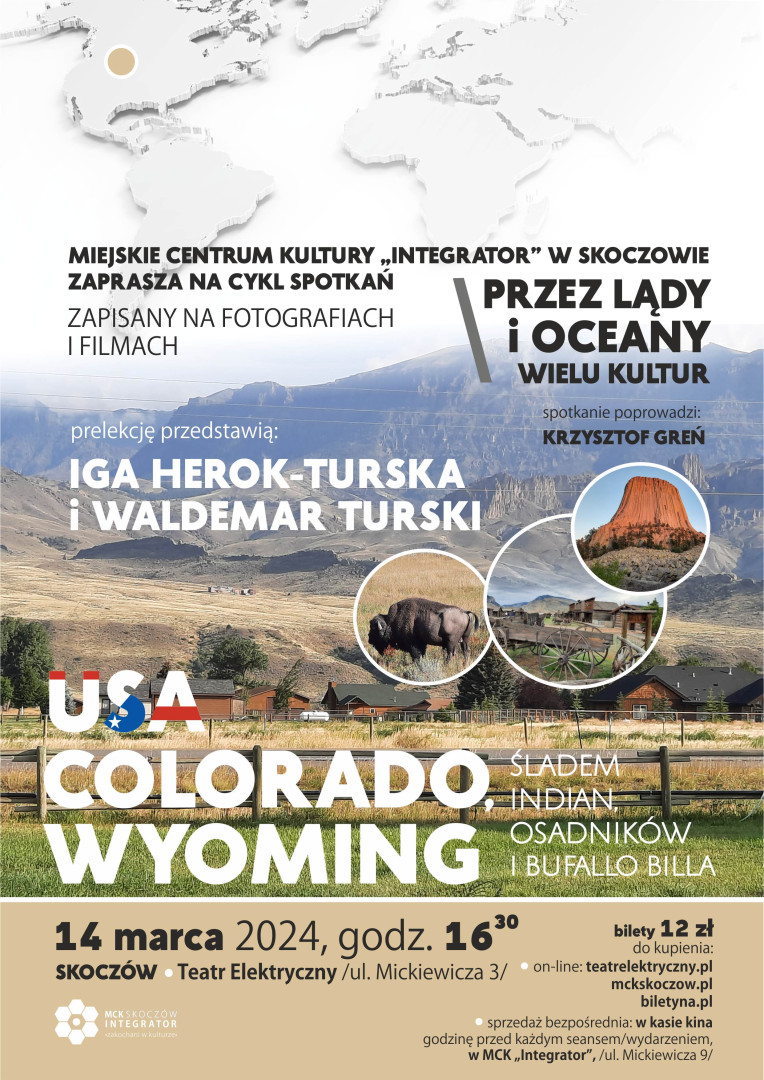 Prelekcja podróżnicza: USA Colorado, Wyoming: śladem Indian, osadników i Bufallo Billa 