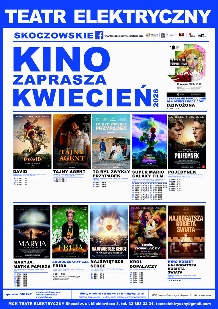  - Repertuar kina - KWIECIEŃ 2026